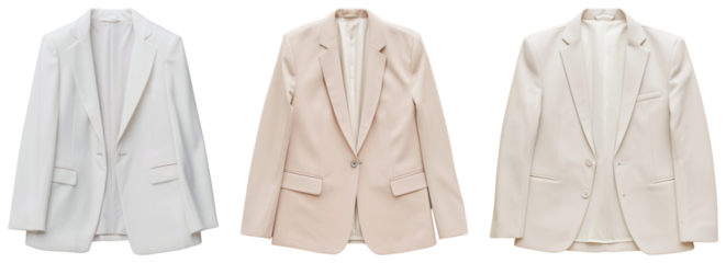 PNG pastel blazer formal apparel  cut out element set