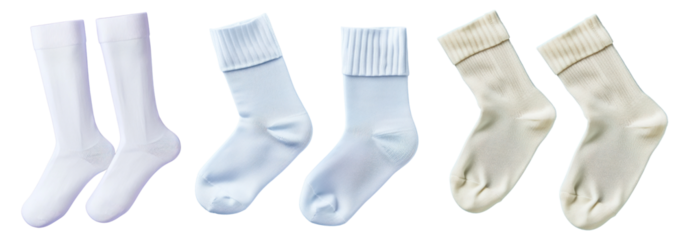 PNG plain socks  cut out element set