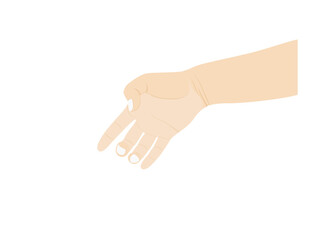 Hands on a white background.