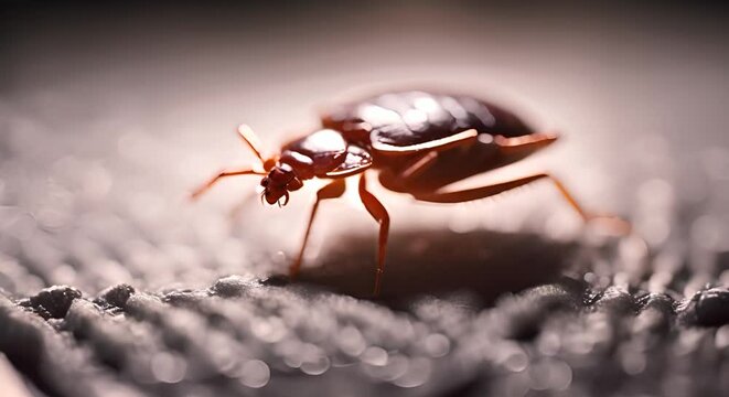 Tick ​​on a bed.