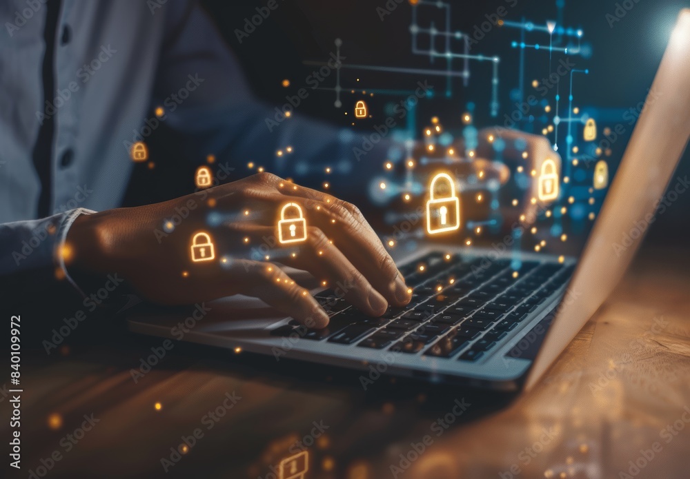 Poster identity theft, database hacks, internet cyber crime, hacker attacks on systems, hacking and data th