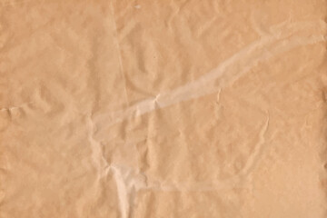 Old parchment paper sheet vintage pattern or  brown, crumpled, texture isolated on empty background.