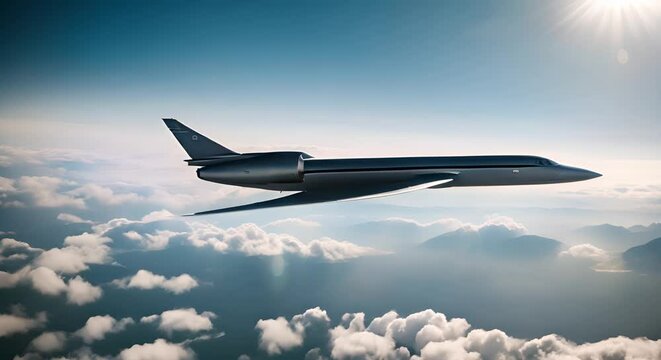 Eco-friendly supersonic modern airplane.