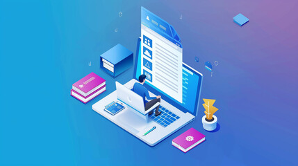 Document management concept. Person use laptop to paperless online approval for business process workflow illustrating management approval and project approve concep, The Role of Automation in Documen