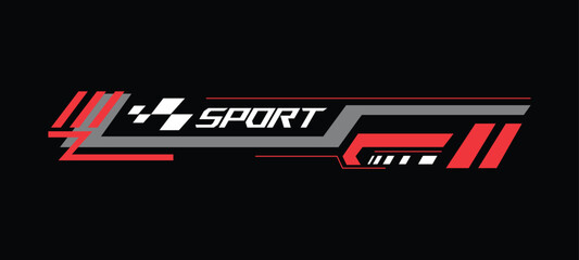 Obraz premium Racing sport sticker stripe abstract vinyl decal design