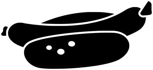 food illustration sausage silhouette meat logo meal icon hotdog outline lunch beef bread eat roll bun stick homemade snack shape pastry bakery chopstick for vector graphic background