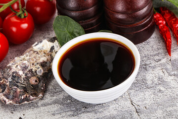 Asian Oyster sauce in the bowl