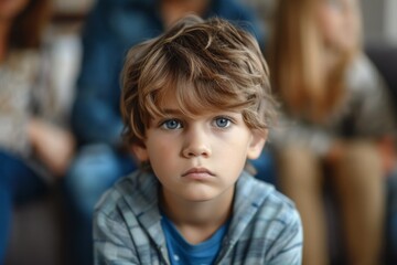 Child using TV remote seated on chair