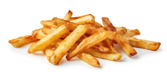 french fries garlic parmesan on white background