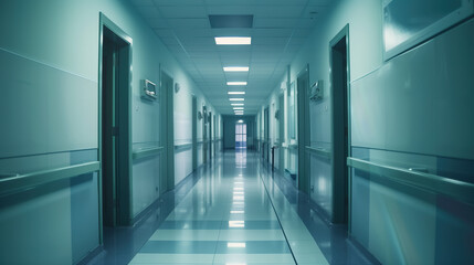 Naklejka premium hospital corridor in hospital