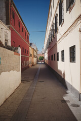 narrow street in the town