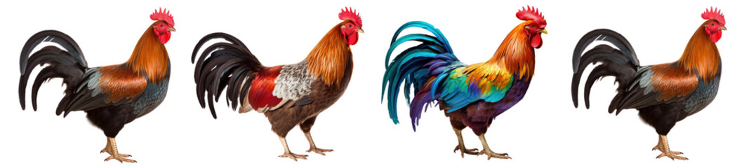 Fototapeta premium PNG Chickens cut out element set