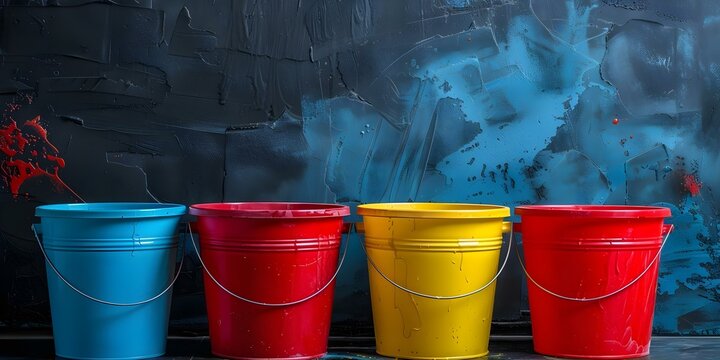 Cleaning products specifically designed for cleaning buckets. Concept Bucket Cleaning Agents, Industrial Strength Cleaners, Container Sanitizers