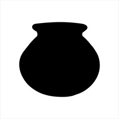 Matka silhouette isolated on white background. Matka icon vector illustration design.