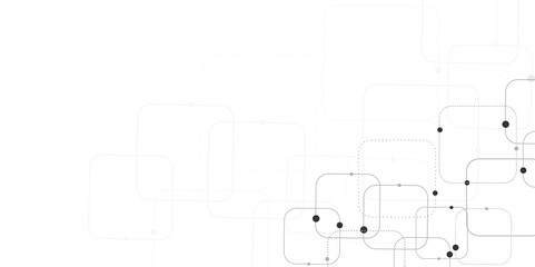 Abstract geometric connect lines and dots. Simple technology graphic background. Abstract technology communication data Science.