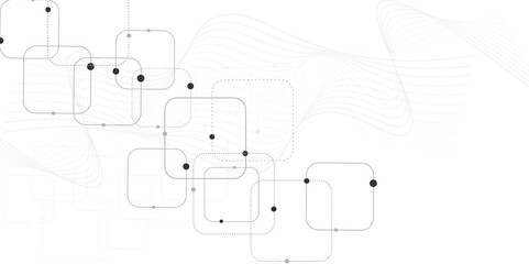 Abstract geometric connect lines and dots. Simple technology graphic background. Abstract technology communication data Science.