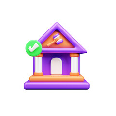 Law and Justice 3d Illustration  Icon