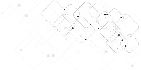 Abstract geometric connect lines and dots. Simple technology graphic background. Abstract technology communication data Science.