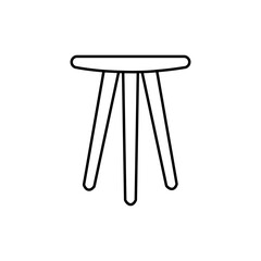 Chair icon vector. Armchair illustration sign. Furniture symbol or logo.