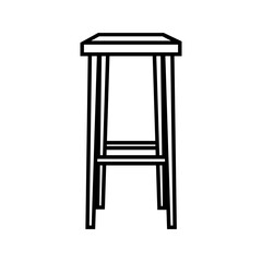 Chair icon vector. Armchair illustration sign. Furniture symbol or logo.