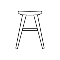 Chair icon vector. Armchair illustration sign. Furniture symbol or logo.