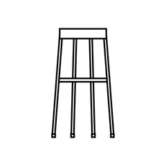Chair icon vector. Armchair illustration sign. Furniture symbol or logo.