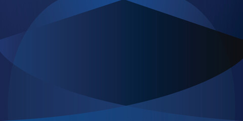 Obraz premium Modern dark blue abstract banner background with geometric shapes, curves, and copy space for design. Vector illustration
