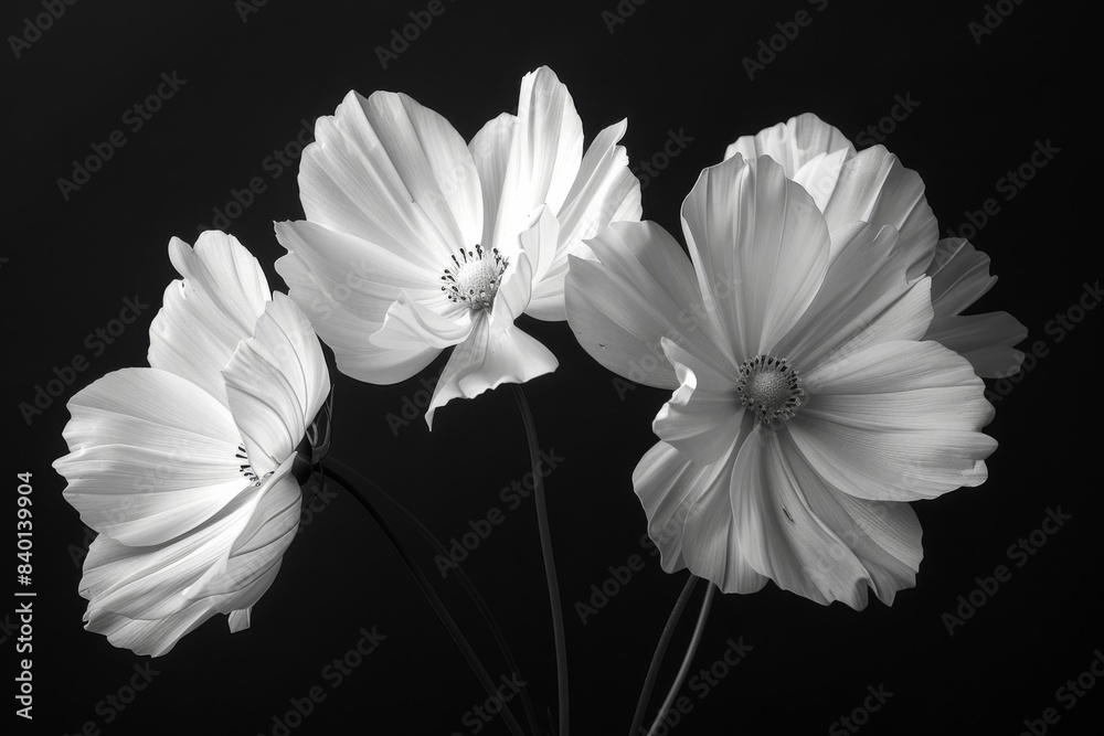 Canvas Prints white flowers in vase on table