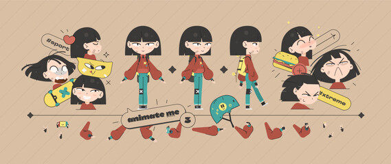 School Character Kid Animation Design Kit © drumcheg