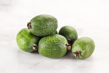 Fresh sweet juicy ripe feijoa