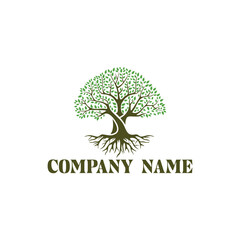Tree logo design vector template