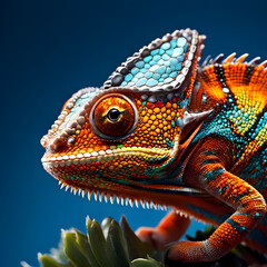 chameleon-captured-from-above-with-surrounding-equipment-isolated