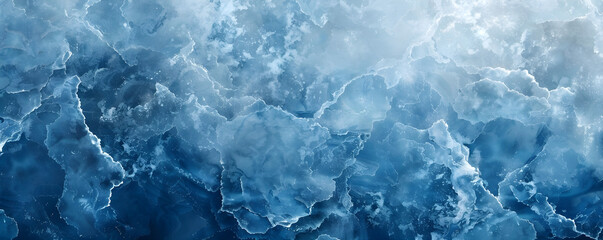 Obraz premium Sky blue marbled stone textured banner with elegant pattern for product design or text, suitable for advertising, graphic design, and interior decoration.