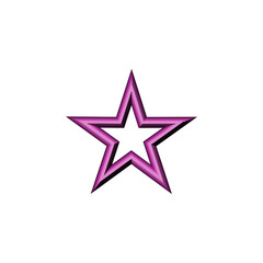 Star logo icon isolated on transparent background