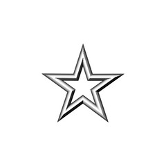 Obraz premium Star logo icon isolated on transparent background