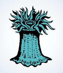 Sea creature. Vector drawing icon