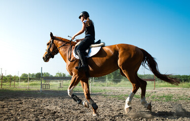  woman riding a horse