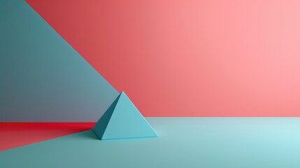 Minimalistic background with a single, centered geometric shape on a plain surface