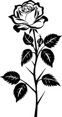 Rose Flower Vector Silhouette