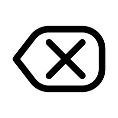 backspace delete line icon