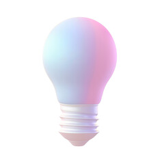 Pastel light bulb illustration isolated on transparent background clipart

