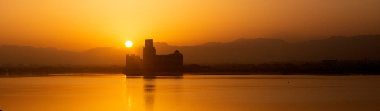 beautiful sunset in Ras Al Khaimah, United Arab Emirates