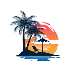 Beach Logo Design Image