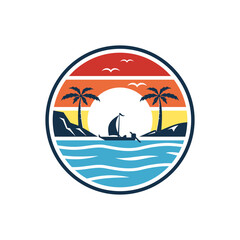 Beach Logo Design Image