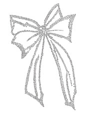 bow print design on plain base 