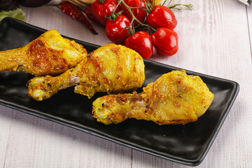 Roasted Chicken leg drumsticks with curry sauce