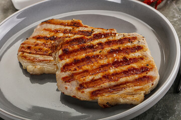 Tasty grilled pork meat steak