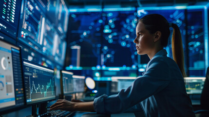 Fototapeta premium Cybersecurity training programs educate employees about best practices for protecting data. By raising awareness of potential threats and teaching security protocols