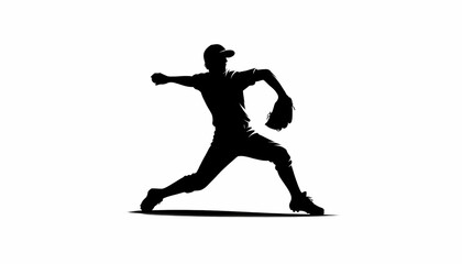 Shadow of a baseball player