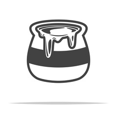 Pot of honey icon transparent vector isolated